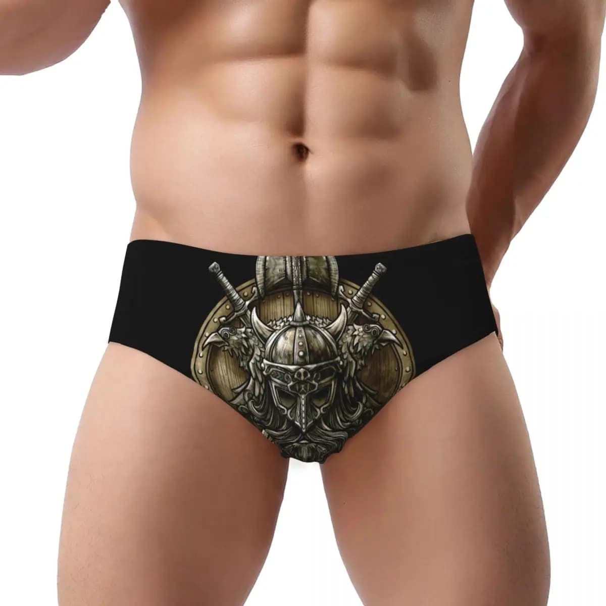 Slip da uomo personalizzati Viking Shield Mutandine da uomo traspiranti Valhalla