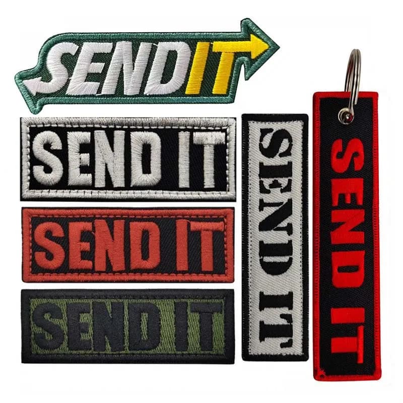 Send IT Morale Emblem Clothes Stickers Embroidered Applique Hook and Loop Patches,Tactical Badge For Clothing,Hat,Armband