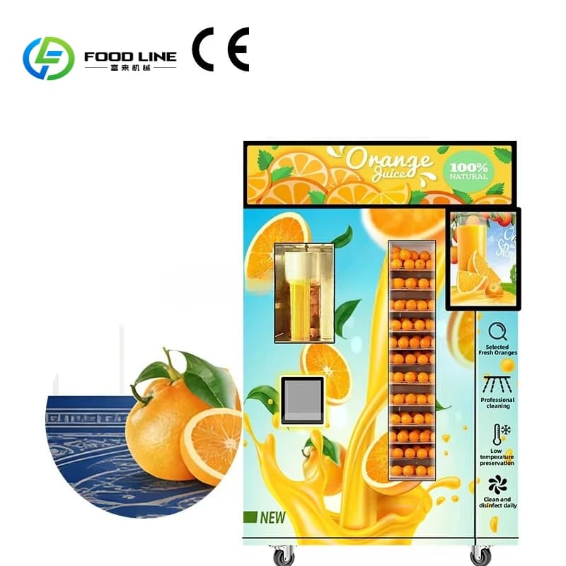 Customize Beverage Business Equipment Orange Juice Vending Machine Intelligent Sales Protein Powder Smoothie Vending Machine