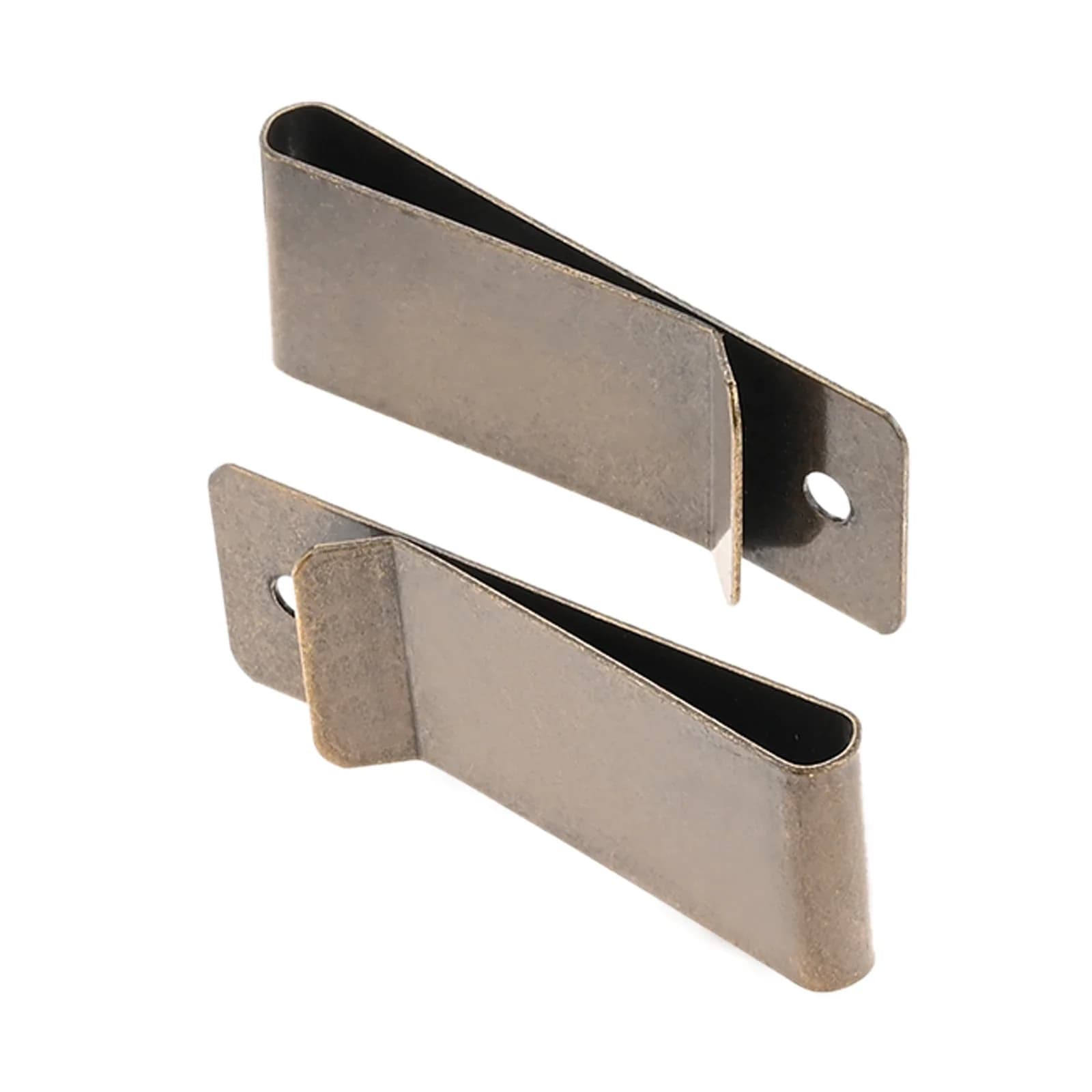 2 pezzi clip con fibbia a molla in bronzo antico con fori fondina guaina clip da cintura chiusura tasca portafoglio gancio chiave per borsa artigianato in pelle