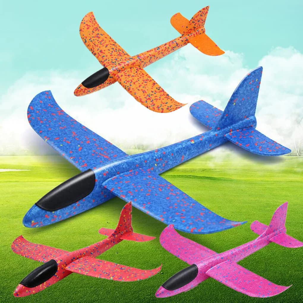 Lancio a mano 35 cm Volare Lancio Aereo Sport all'aria aperta Giocattoli per bambini Aliante Modello di aereo Schiuma Gliding Ragazzi Divertimento Gioco Figura