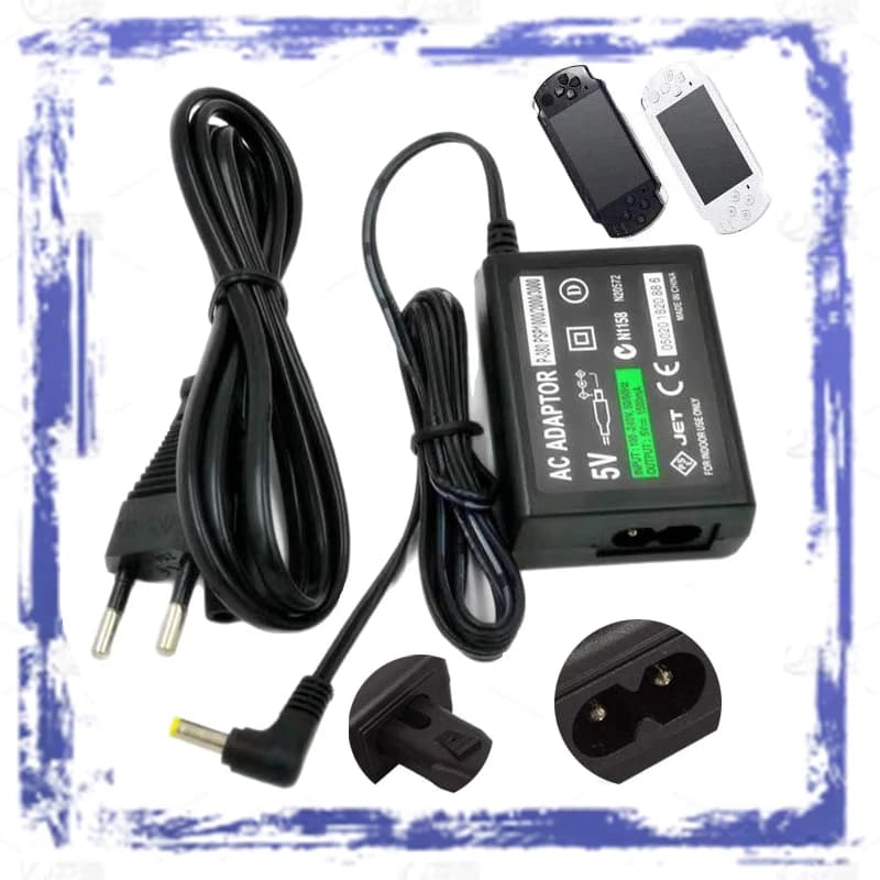 5V2A AC Power Adapter Flexible Bend Resistant Cord Multi Safety Travel Charger for Sony PSP 1000 2000 3000 Handheld Game Console