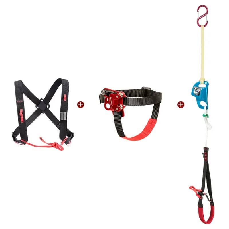 Cintura a pedali speciale per camminata su corda, Attrezzatura combinata per salita rapida su corda, Sistema ausiliario per corsa su corda