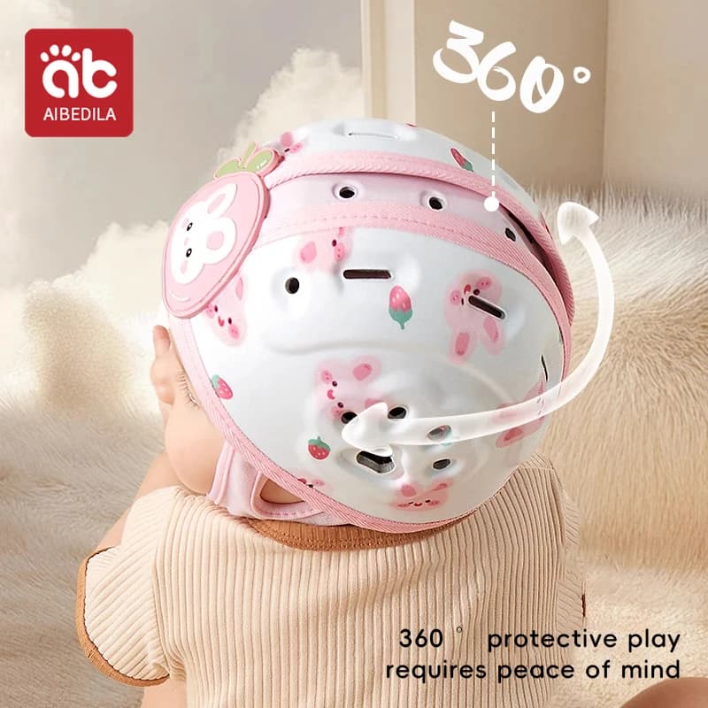 Baby Helmet Hat Lightweight Anti Collision Anti Fall Crawling Walking Protector Adjustable Head Protector Hats for Infant Kids