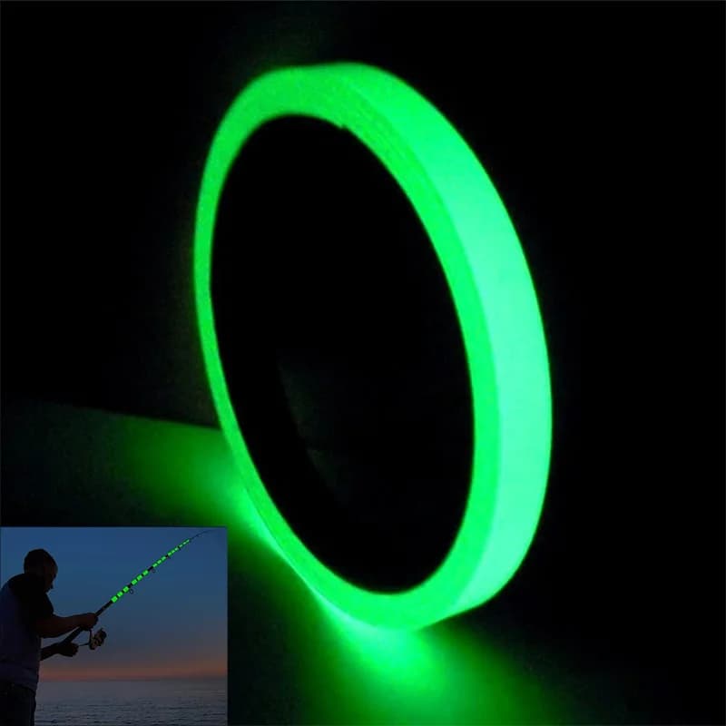 Self-adhesive Green Light Tape Lighting In The Dark For Safety Warning Stickers For Fishing Rod Night Fishing Tool