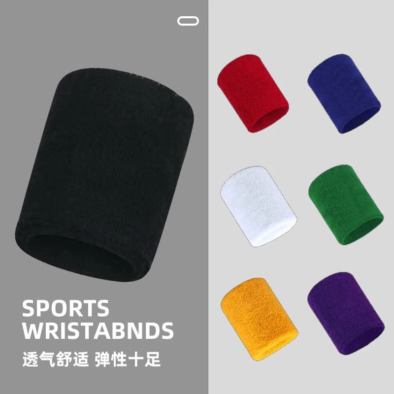 1 paio di braccialetti elastici in cotone supporto per polso da basket avvolge gli uomini bambini palestra Fitness sollevamento pesi Powerlifting Tennis