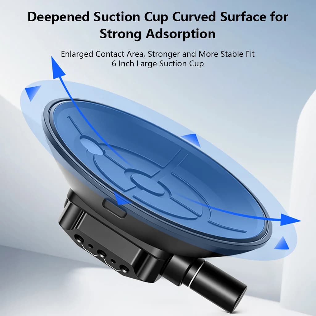 Base a ventosa da 4,5/6 pollici per parabrezza auto per GoPro, Insta360, supporto per action camera DSLR, per espansione Magic Arm