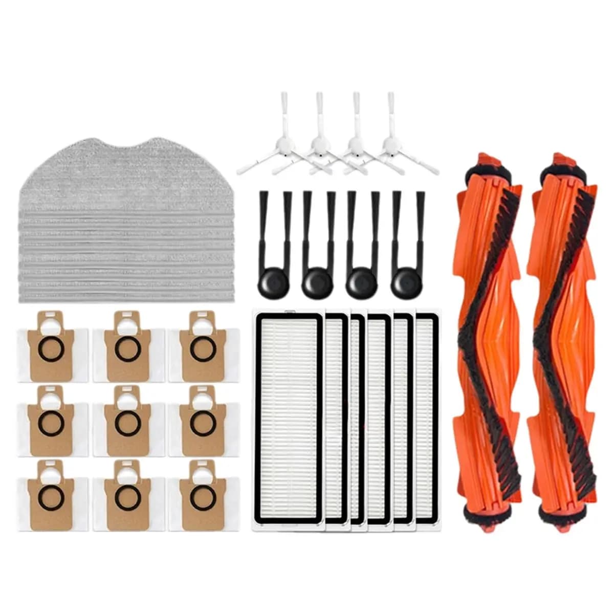 IDS-Accessories Kit for Xiaomi Robot Vacuum H40 / OV51 Main Side Brush Mop Cloth HEPA Filter Dust Bag Replacement Parts