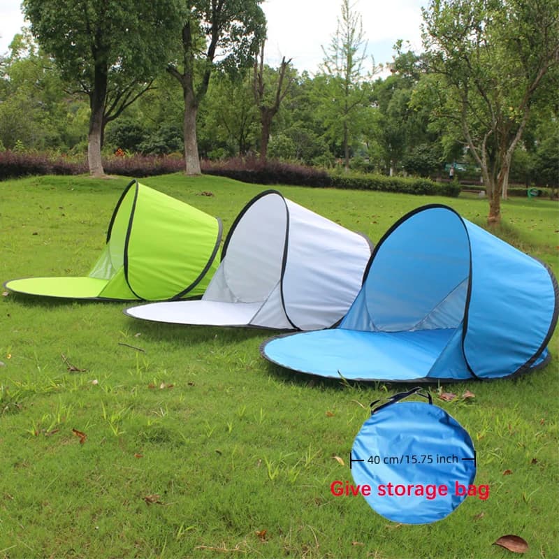 Tenda Portatile da Esterno a Forma Ovale, Completamente Automatica ad Apertura Rapida, Tenda Parasole Singola da Spiaggia, Tenda Portatile Parasole da Esterno