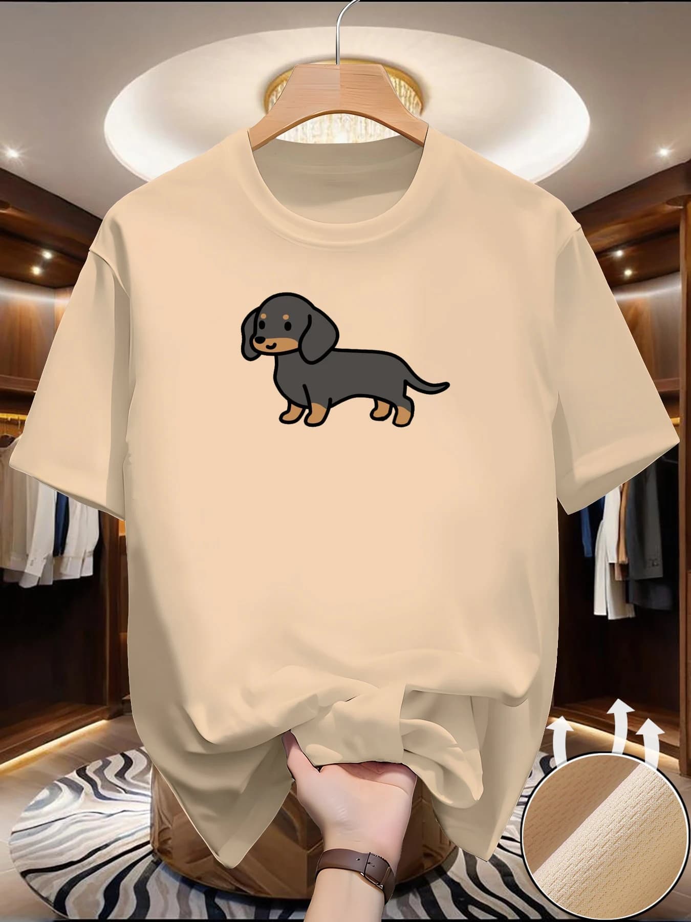Nuova T-shirt da uomo con stampa Bassotto, estiva, casual, sportiva, ad asciugatura rapida, a maniche corte, taglie europee, abbigliamento uomo traspirante