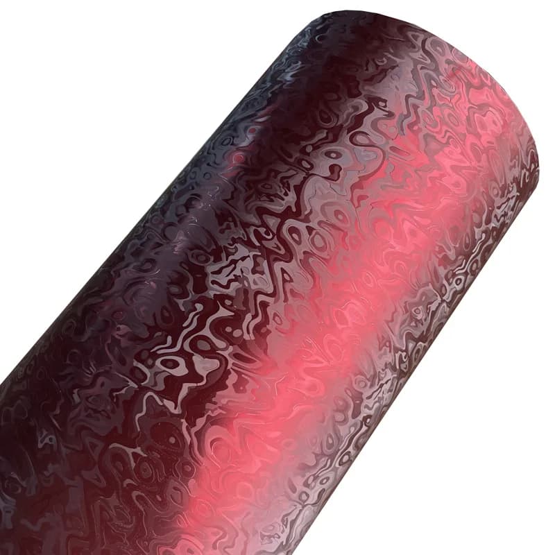 Premium PET 3D Cromo Raso Romance Rosso Fantasma Cosmico Strutturato Vinile Wrap Pellicola Rotolo Auto Adesivo Decalcomania Auto Avvolgimento