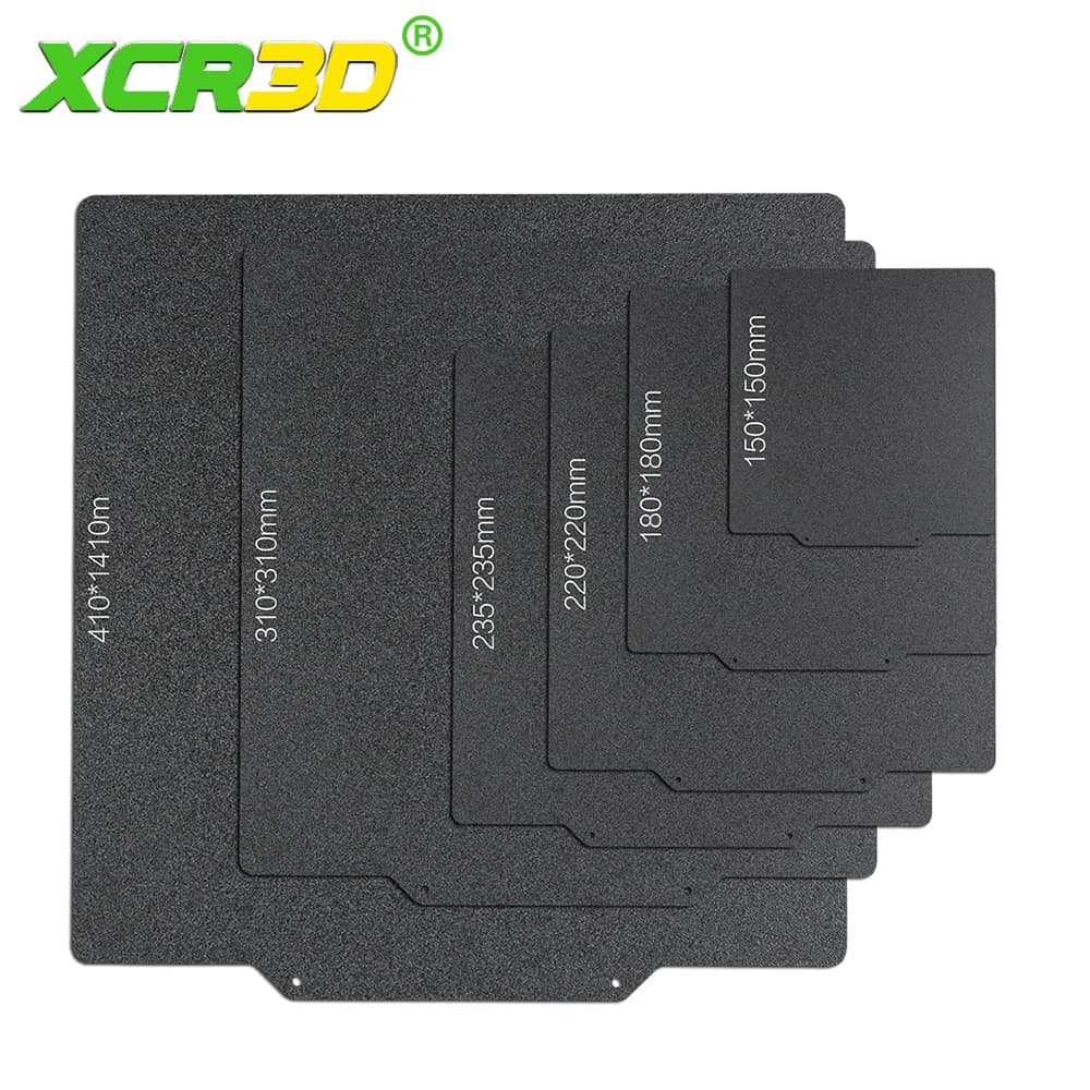 3D printer parts XCR PEI steel sheet for powder coated springs Base construction plate 220/235/310/410mm thermal bed printing for Ender 3