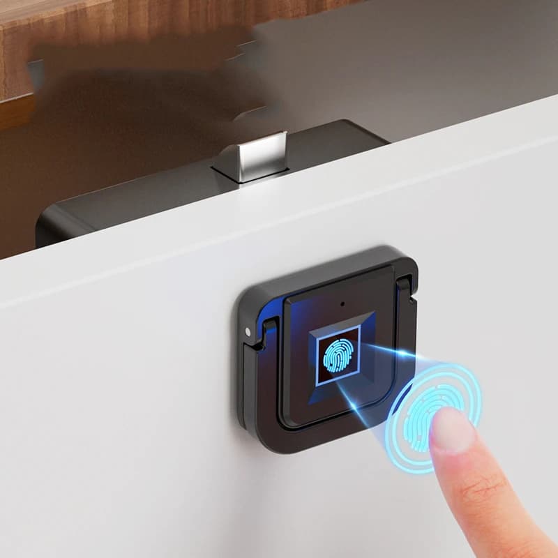 Serratura elettrica per cassetto con impronta digitale per porta di casa o ufficio, 20 utenti