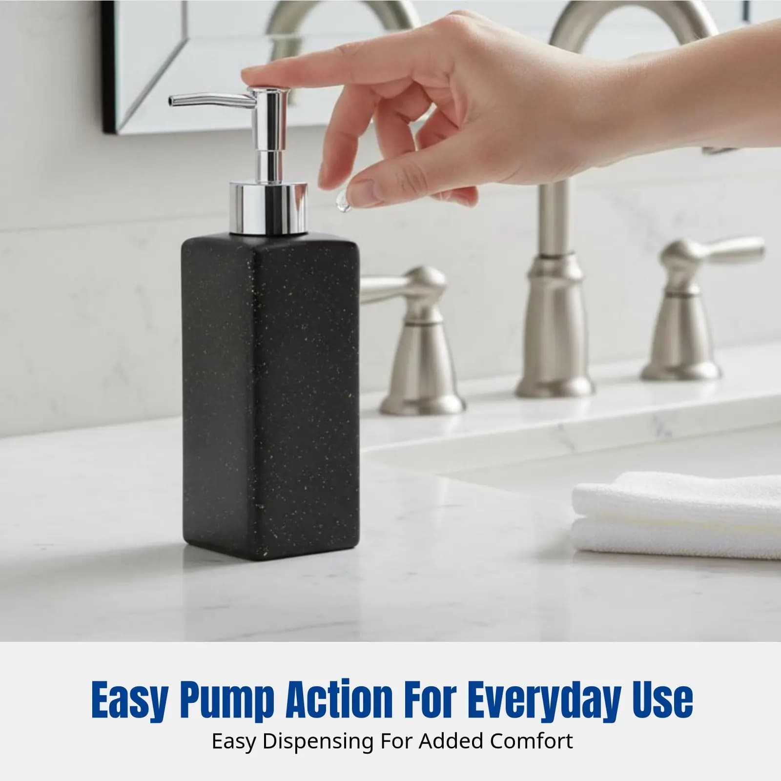 Dispenser in Vetro di Lusso con Pompa per Sapone Liquido, Gel Doccia, Shampoo, Lozione, Bagno, Sala Espositiva