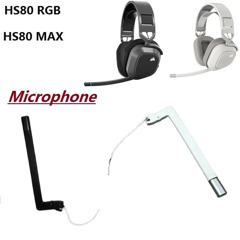Original spare parts for CORSAIR HS80 RGB /HS80 MAX wireless headphones, headphone repair parts with spare microphones