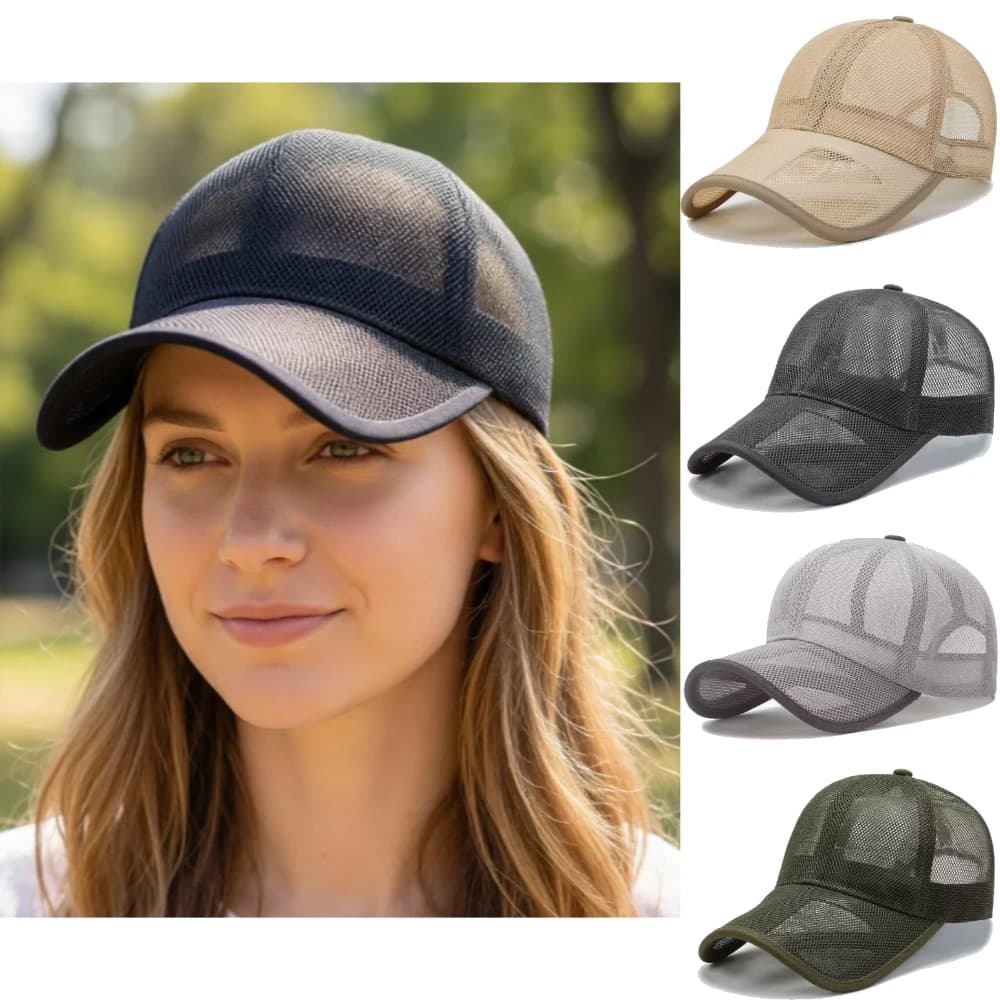 Breathable Sun Protection Caps Fashion Men Women Full Mesh Hats Summer Sunscreen Hats Sun Protection Caps Baseball Cap