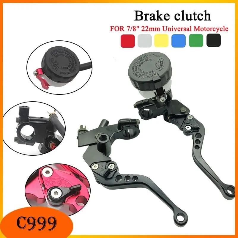 Leva Freno e Frizione in Alluminio CNC da 7/8" (22mm) per Moto, Pompa Idraulica per Cilindro Maestro, Ricambi per Moto da Cross/Pit Bike 250cc-500cc
