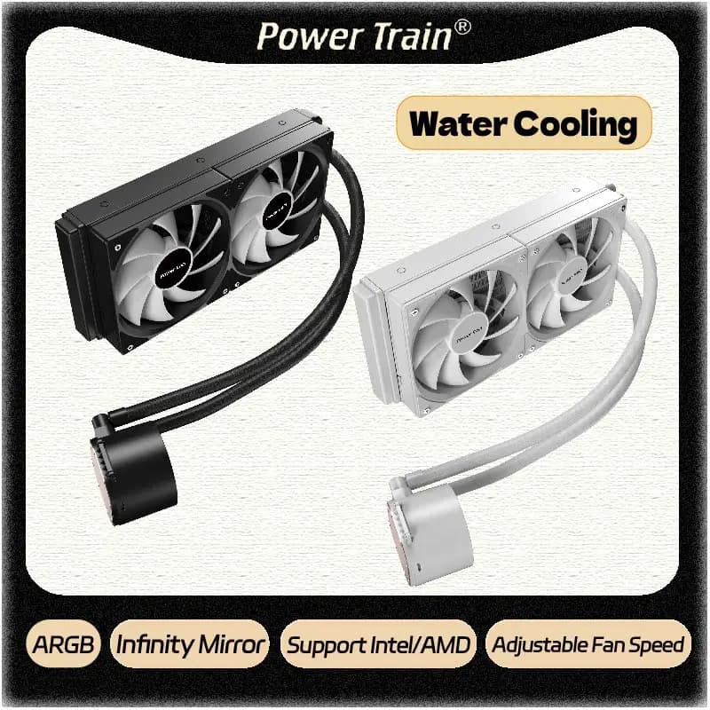 Power train Ice Cube DL-240 Water Cooling Radiator 120mmARGB Fan Water Cooler Intel LGA 1700 20XX 1200 115X AM4 AM5 AM3 FM2 AMD