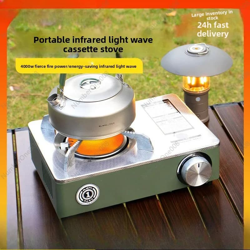 Mini Portable Gas Stove for Camping, Windproof, Double Burner in Butano and Propano