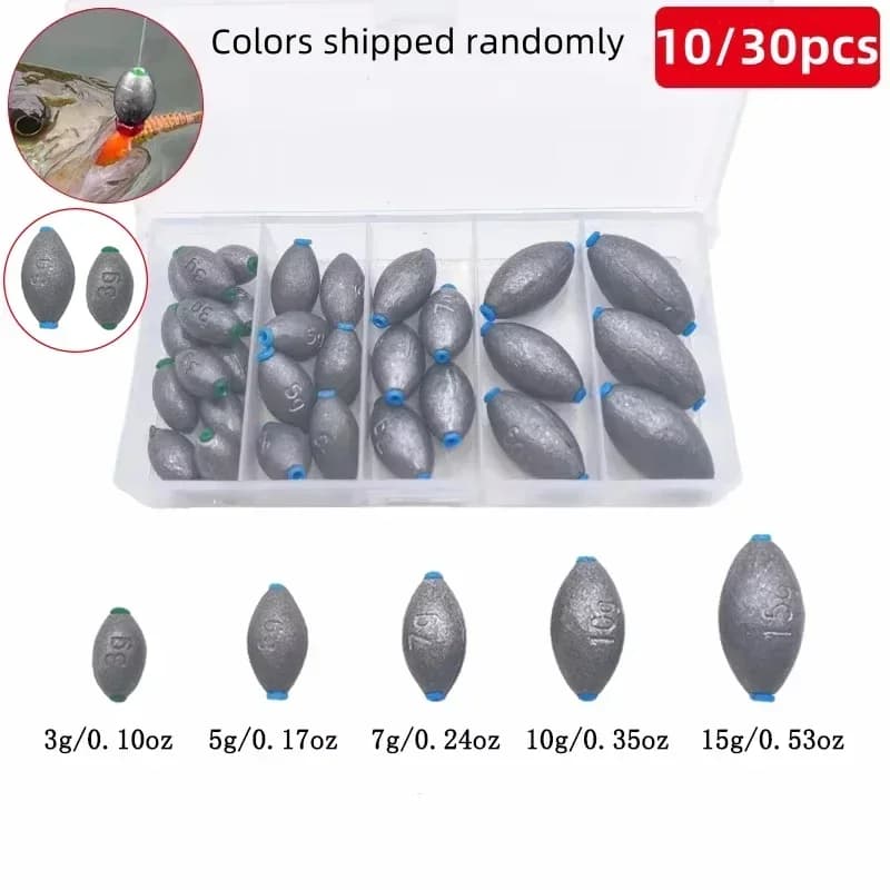 Set of eggs 30/10 with storage box, oval poplars, suitable for fresh water salt water