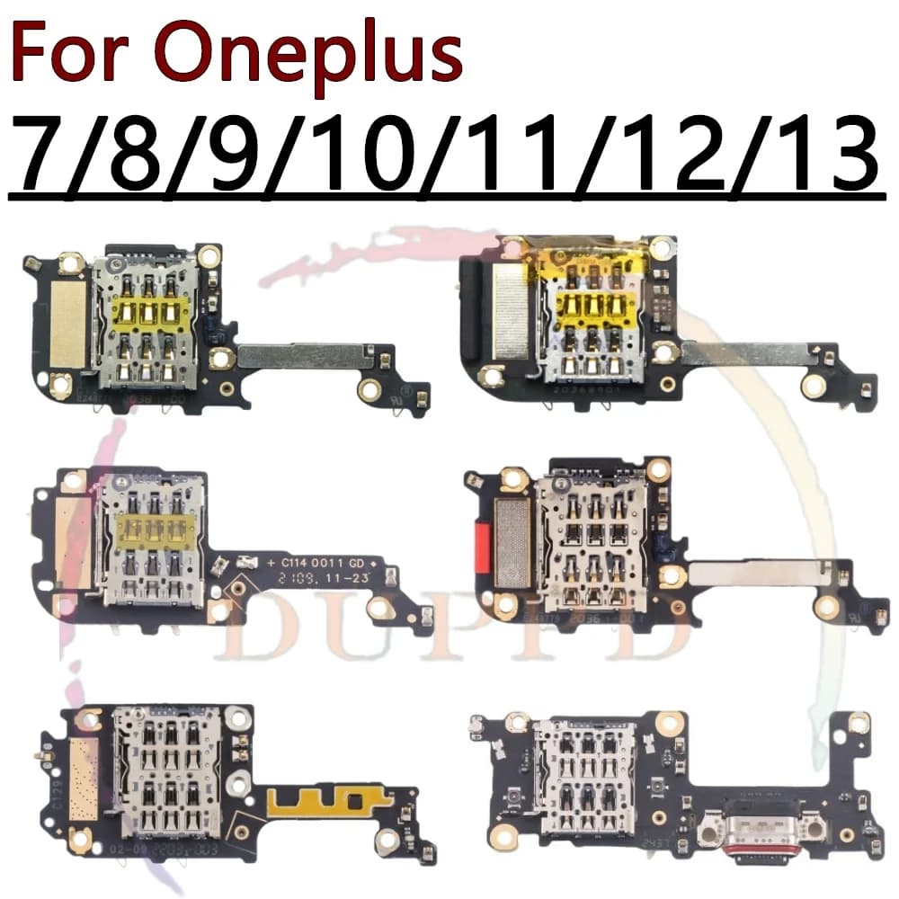 Presa per scheda SIM Slot Vassoio Lettore Supporto Connettore Contenitore Scheda Cavo flessibile per OnePlus 11 12 13 7T 8T 7 8 9 10 Pro 9R 9RT 11R