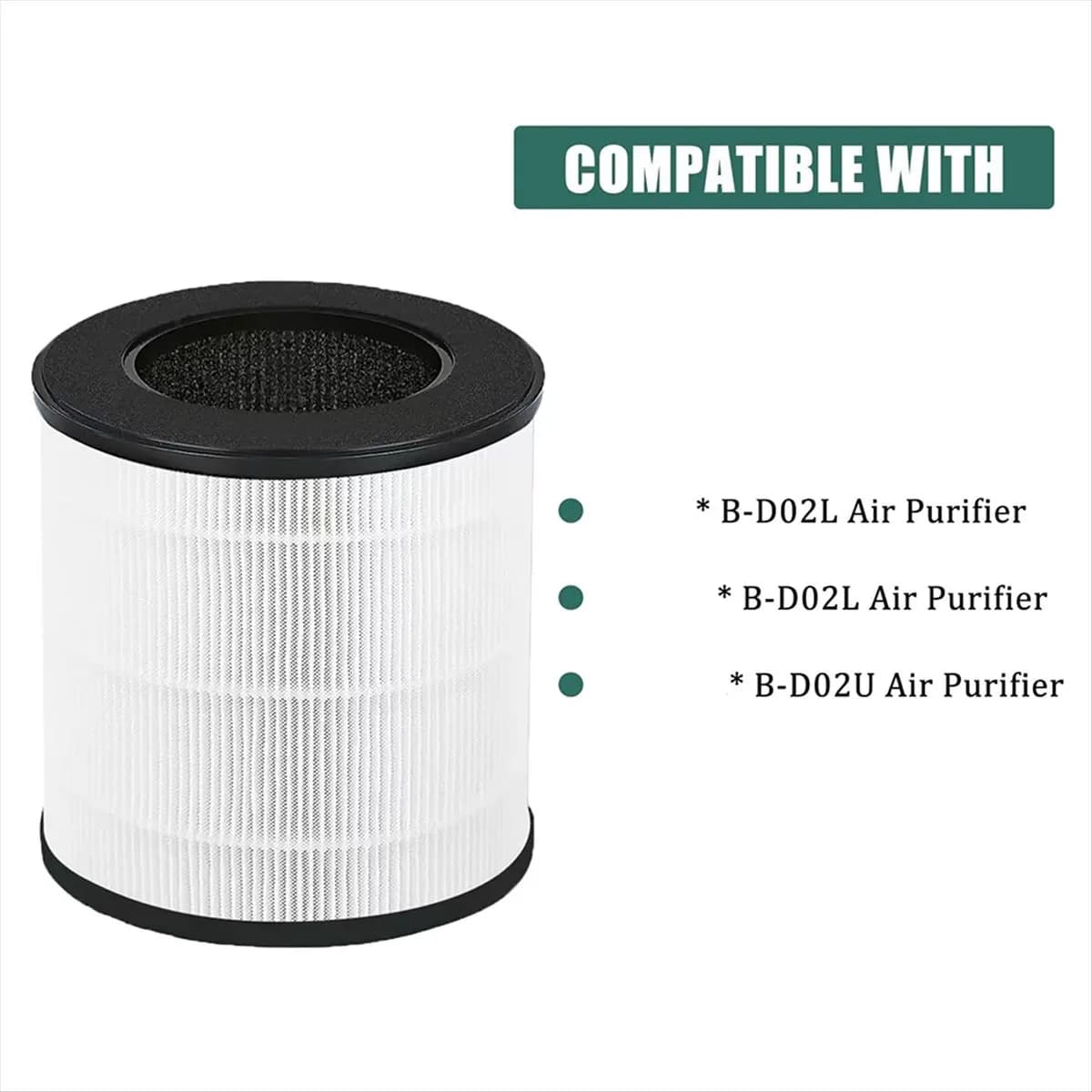 A38F 4 pezzi di ricambio per filtro per purificatore d'aria VEWIOR B-D02U e MOO-KA B-D02L e per purificatore d'aria KOIOS B-D02L