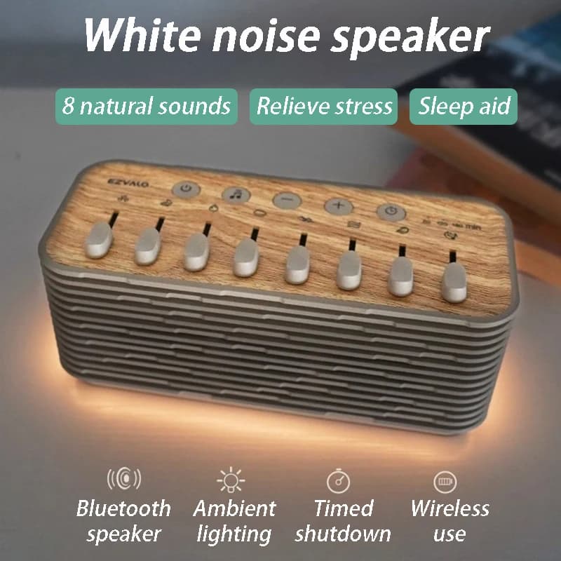 Altoparlante Bluetooth con rumore bianco Altoparlanti wireless per ausilio al sonno Dispositivo rilassante per la terapia del suono naturale con 8 suoni naturali