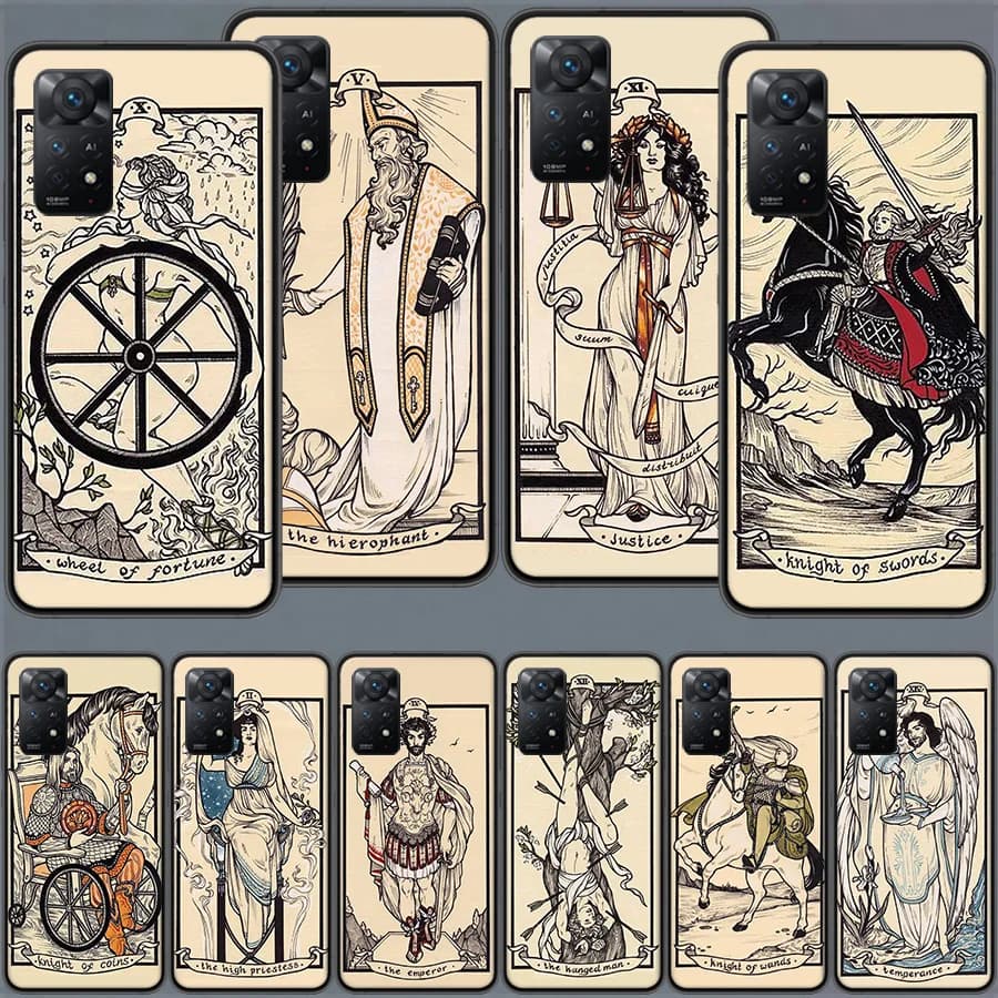 Carte dei tarocchi per Halsey HFK Cassa del telefono per Redmi 13C 14C Nota 14 13 Pro Plus 5G Trasparente Capa 12 12C 10A 10C 10 9A 9C 9T 9 8 Pro Cov