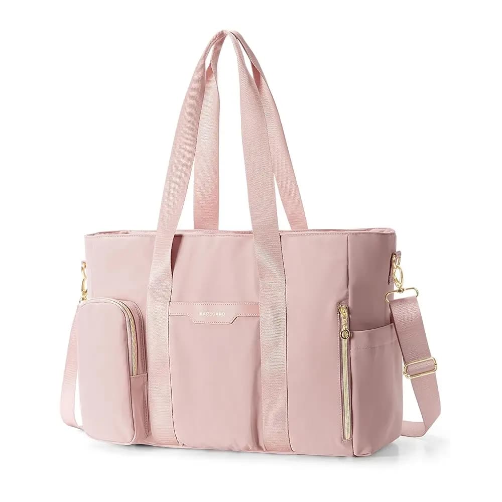 Borsa da Lavoro con Scomparto per Laptop da 15.6 Pollici e Tasche Multiple, Borsa a Tracolla Resistente all'Acqua per Insegnanti e Donne