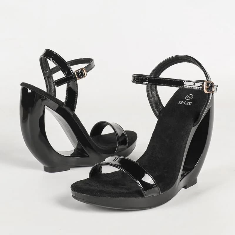 Eilyken Street Style Buckle Strap Women Sandals Design Style Fretwork High Heels Shoes Summer Open Toe Female Pumps
