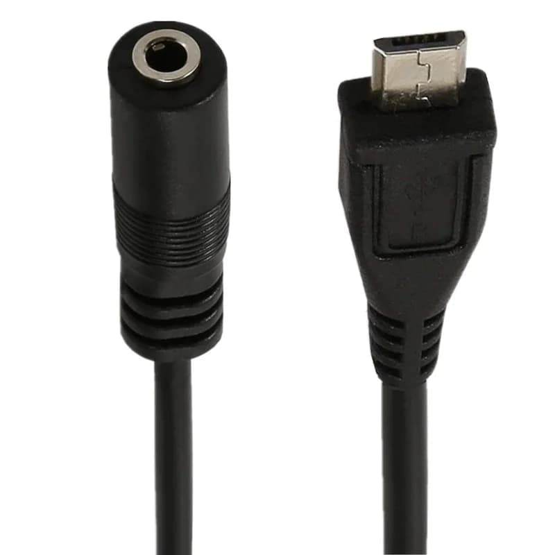 3.5mm DC Female To Micro Mini Usb Audio Extension Cable For Microphone Headset Audio Connection Mobile Phone Adapter Cable
