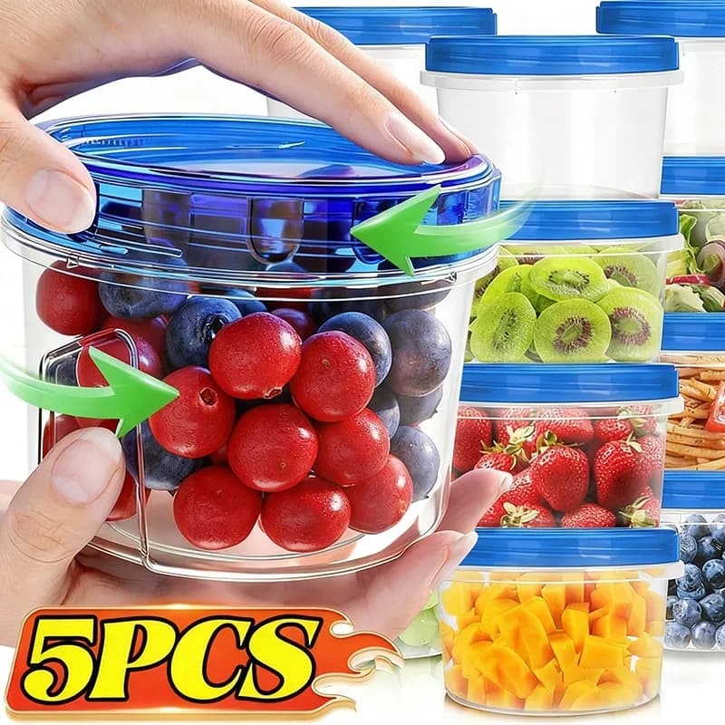 Contenitori per la conservazione del congelatore Contenitori per alimenti ermetici in plastica con coperchi Contenitore per la preparazione dei pasti per zuppe Contenitore per il pranzo riutilizzabile a prova di perdite