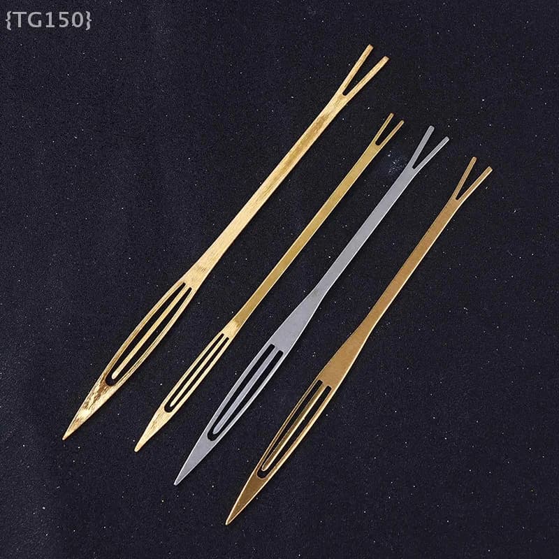 Set di navette professionali per riparazione rete, 2 aghi per tessitura resistenti alla ruggine per rammendo reti e linee da pesca, strumento durevole