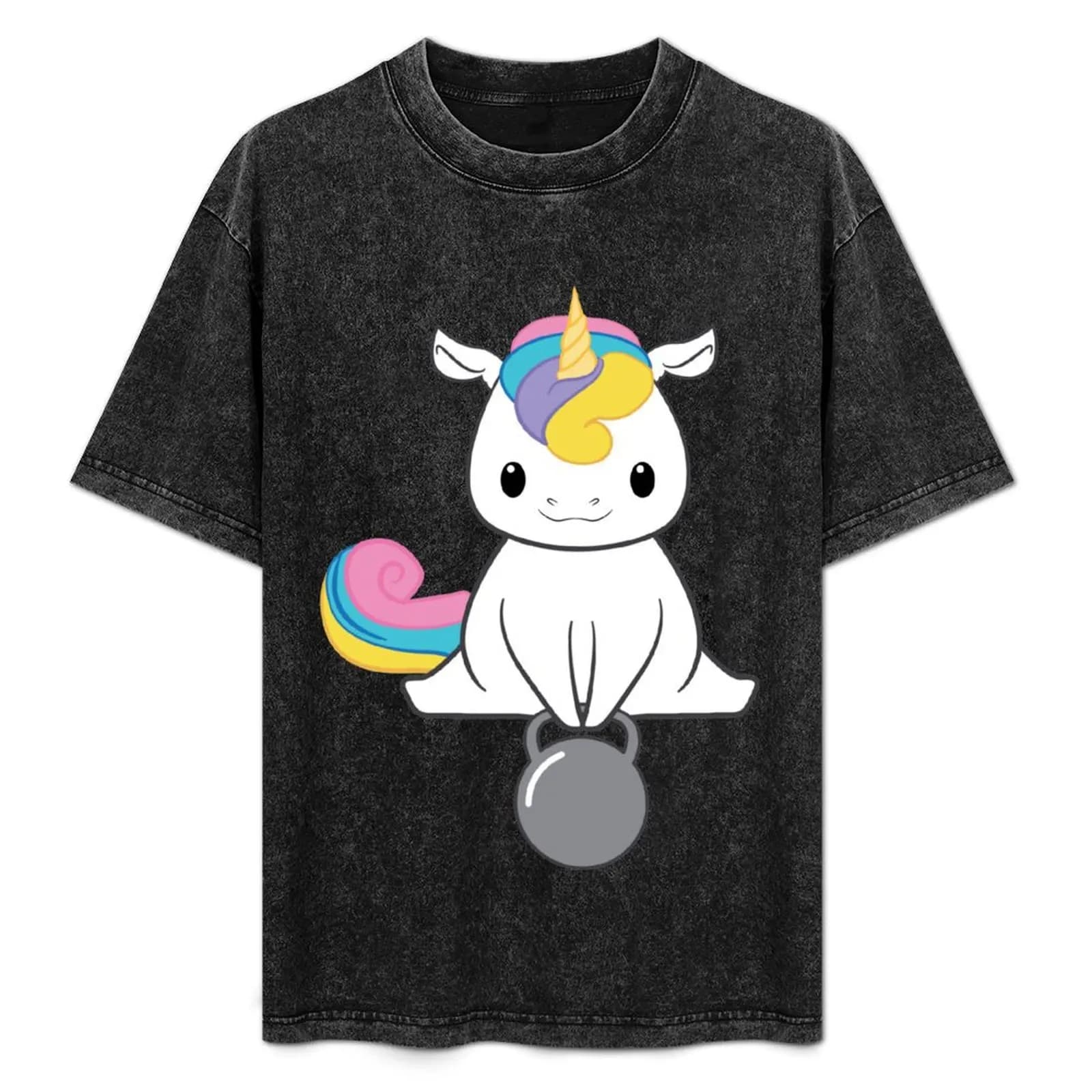 T-shirt Fitness Lover Kettlebell Unicorn T-shirt per festival estivi