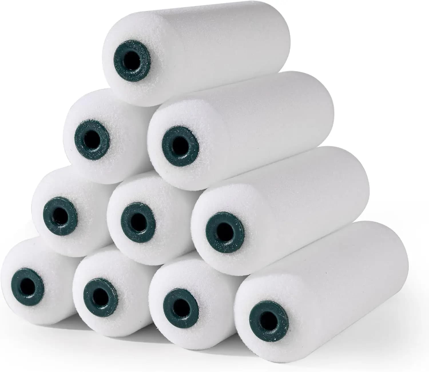 Set di 10 Rulli in Schiuma per Pittura da 4 Pollici per Finiture Lisce su Pareti, Armadi e Porte