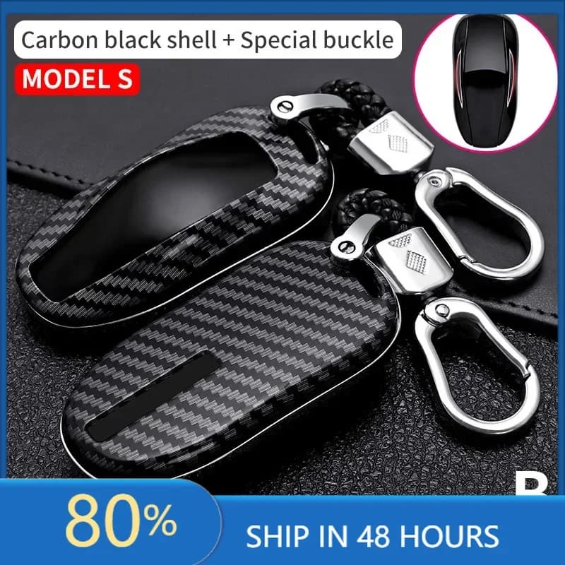 Adesivi per auto ABS Custodia per chiave remota per auto per Tesla Model S Model X Borsa per chiave intelligente Portachiavi protetto Accessorio per guscio