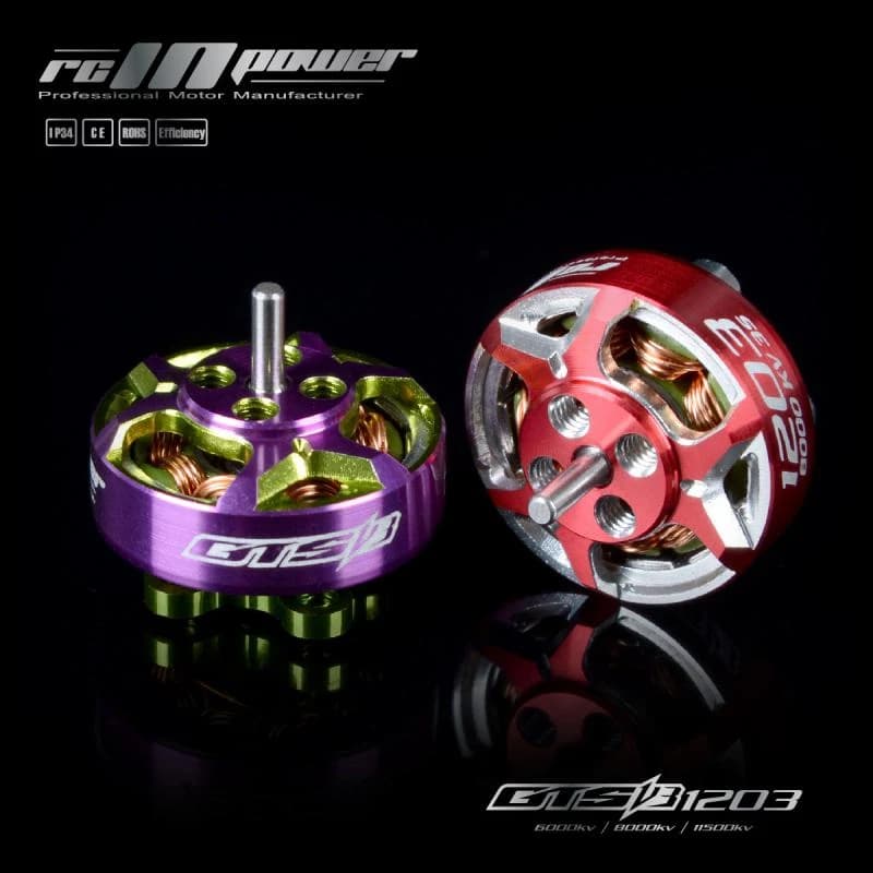 Motore Brushless Rcinpower Gts V3 1203 11500kv 2s 8000kv 6000kv per Eliche da 2~3 Pollici, Droni da Corsa FPV RC, Quadricotteri Fai-da-Te