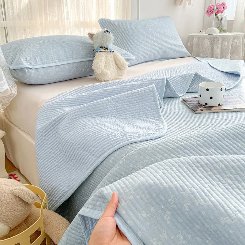 100%Cotton Bed Cover Thicken Bedspread Skin-friendly Printed Blanket Quilted Bedsheet Soft Bedspreads cubrecama (No Pillowcase)