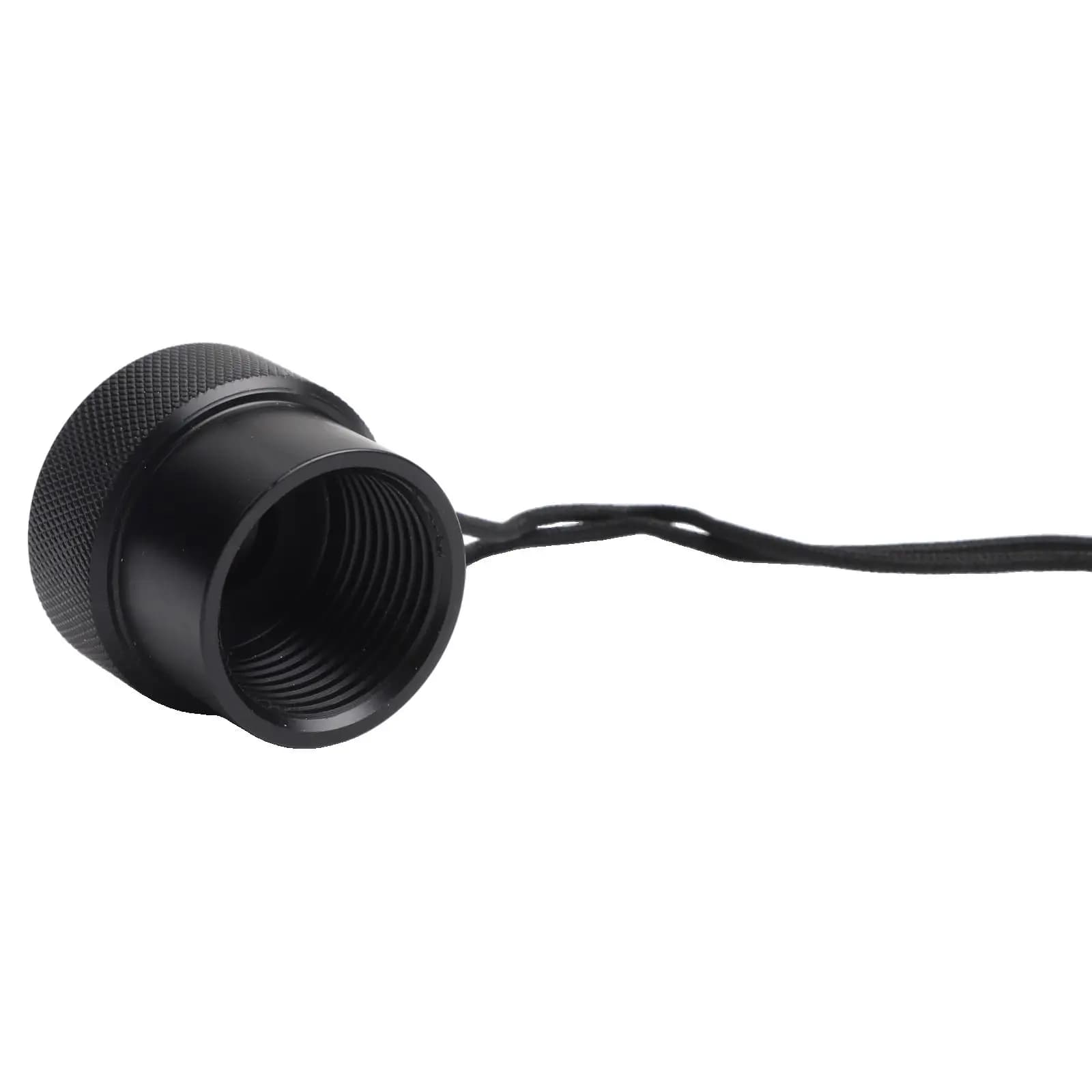 First stage DIN reservoir valve dust cap, with threaded cover, designed for underwater use, compatible with 200 and 300 bar