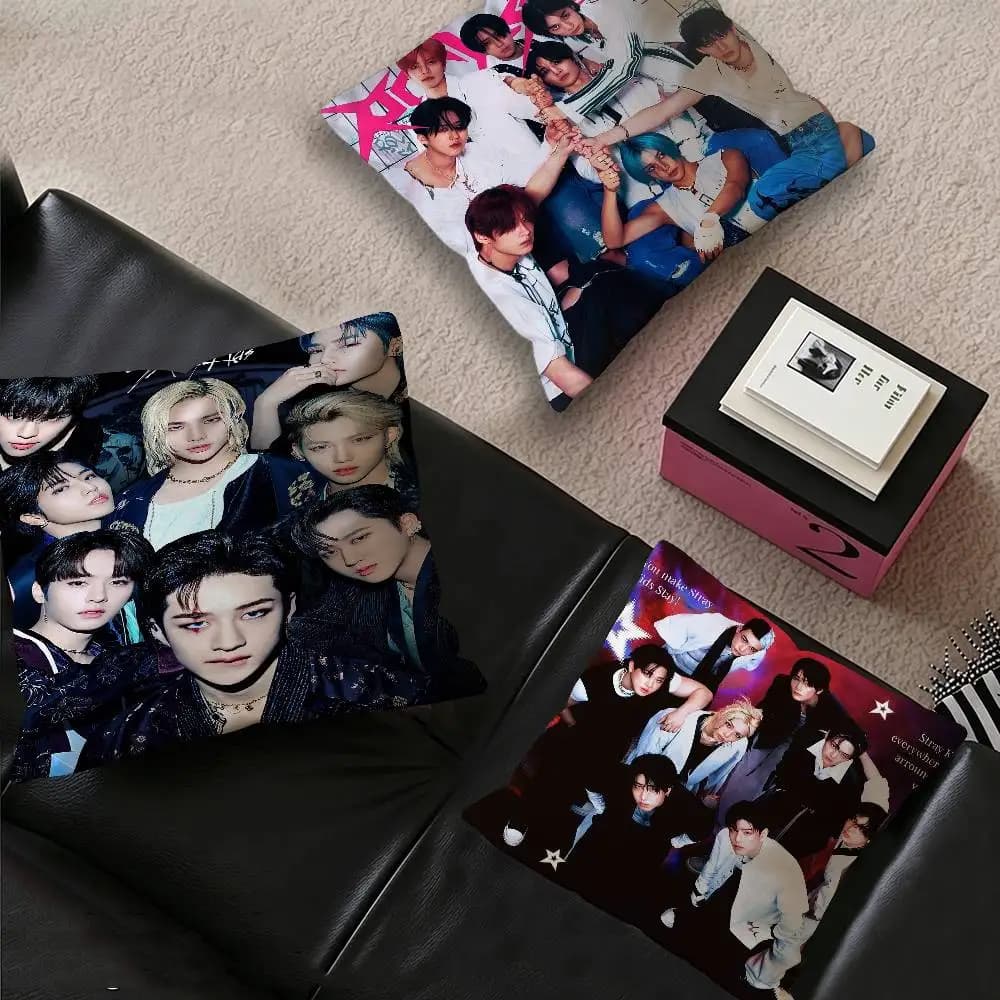 Kpop S-Stray K-Kids Cushion Cover Pillowcase Upholstery Sofa Throw Pillow Home Decor Pillowcas