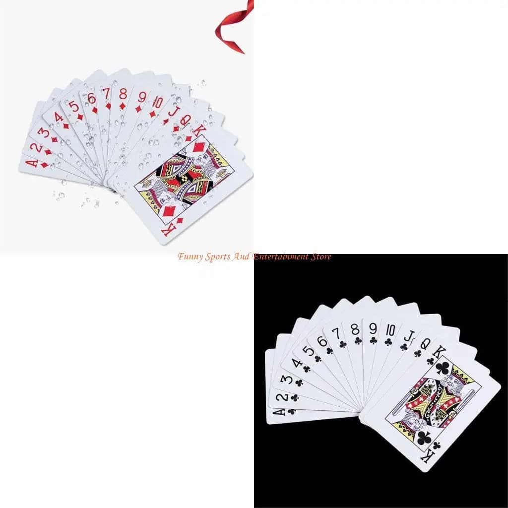 C4DE Mazzo in PVC impermeabile Carte da gioco confezionate in scatola Set Trucchi classici Strumento Gioco carte Gioco