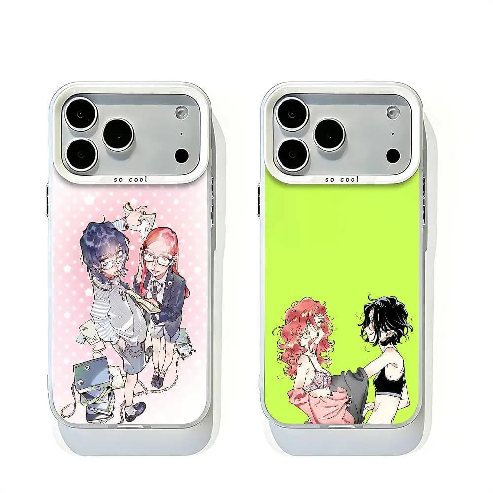 Tgswiiwagaa MitsuAya White Matte Bumper Cover For iPhone 17 16 15 14 13 12 11 Pro Max Plus Air XR Large Camera Hole Case