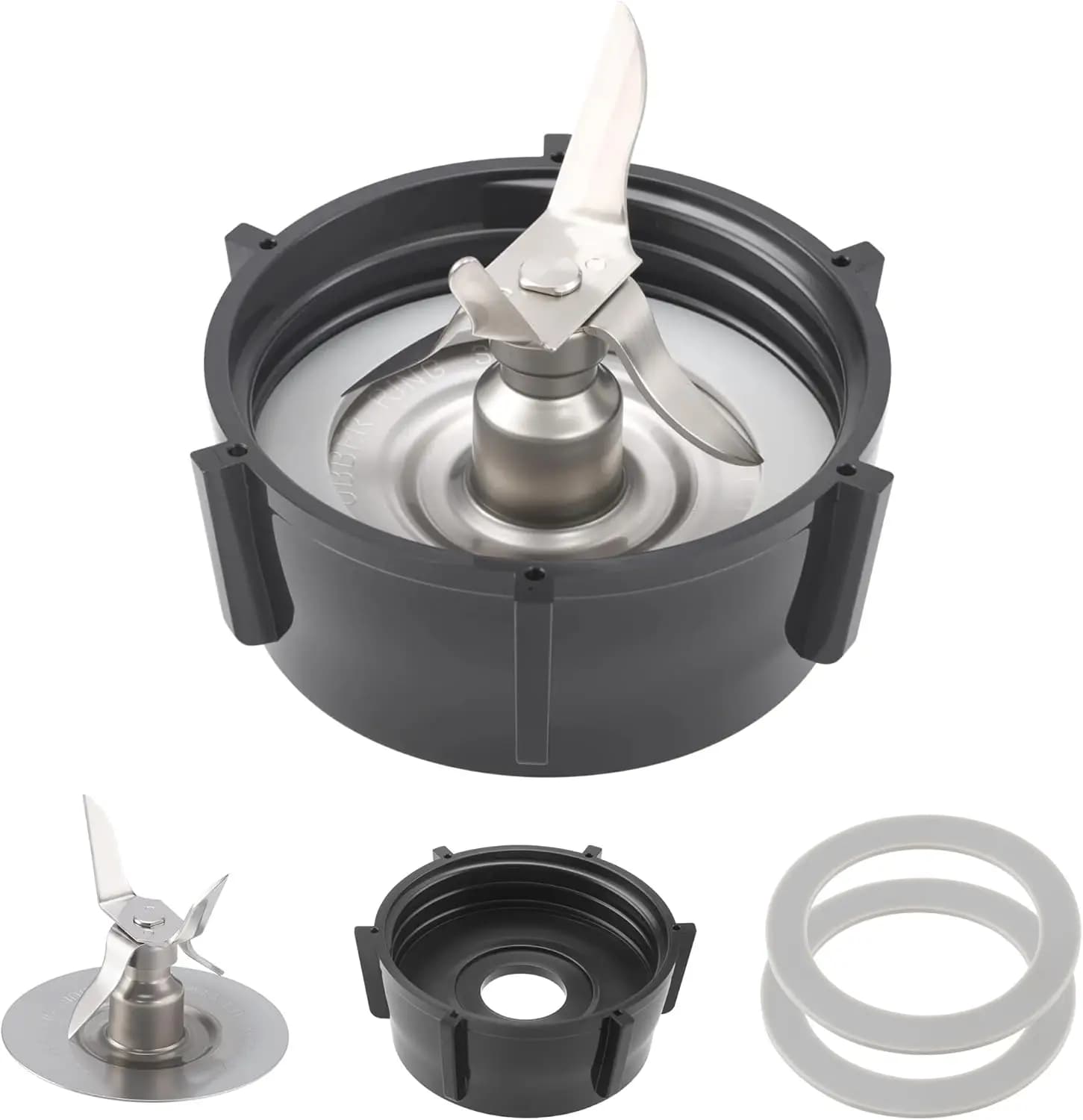 Blade For Oster Blender Osterizer Series Ice Blade with ABS Jar Base Cap and 2 Rubber O-Ring Seal Gaskets Replacement Parts