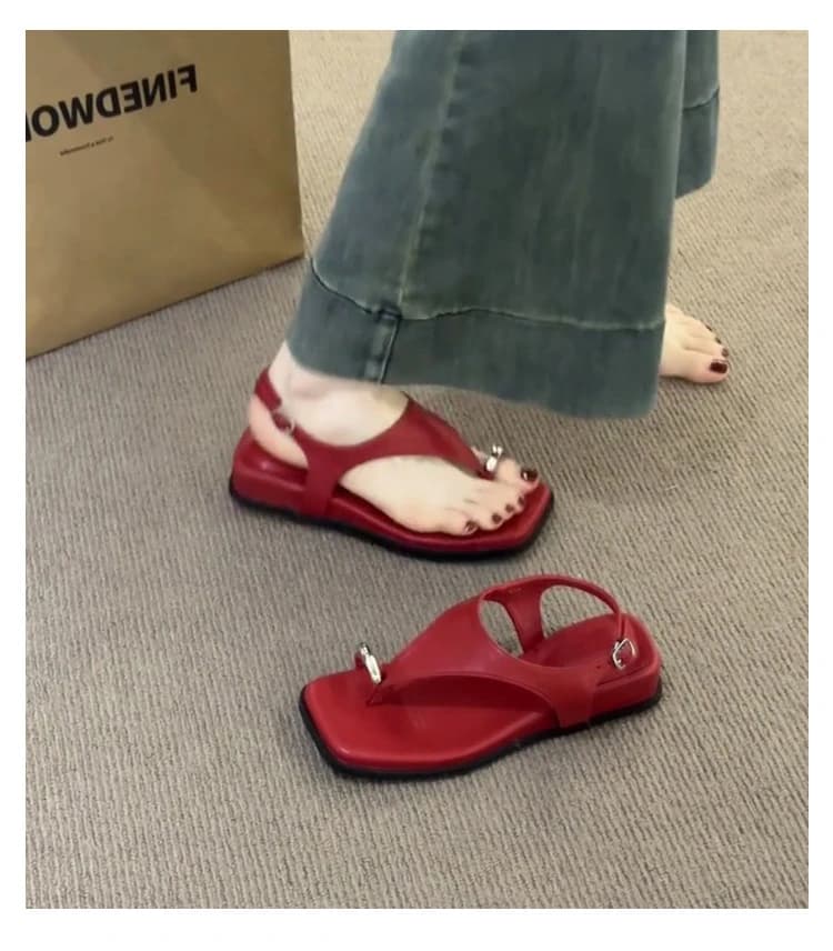 Sandali Estivi da Donna alla Moda con Fascia Stretta, Sandali Casual da Donna con Zeppa, Scarpe da Spiaggia e Ciabatte da Esterno Stile Gladiatore