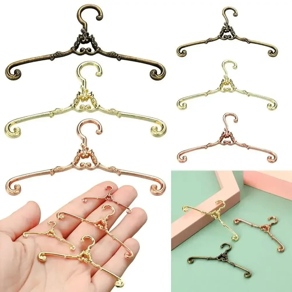 5 pezzi appendiabiti in metallo antivento retrò mini appendiabiti 4/6.5 cm bambole multifunzionali appendiabiti arredamento camera da letto
