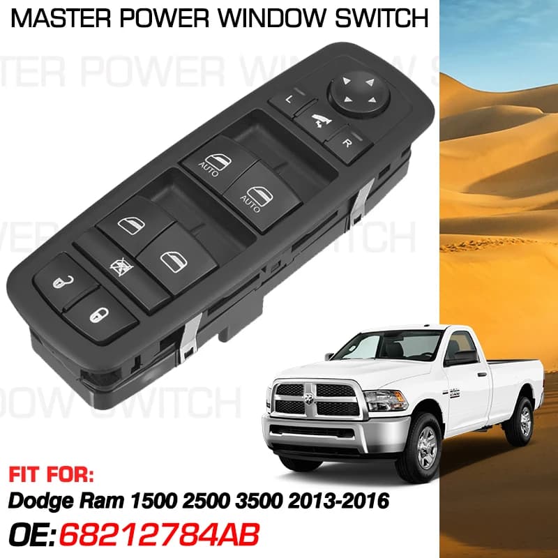 Pannello pulsante interruttore finestra lato guida anteriore 68212784AB 9 + 3 pin per Dodge Ram 1500 2500 3500 2013 2014 2015 2016 68212784AA