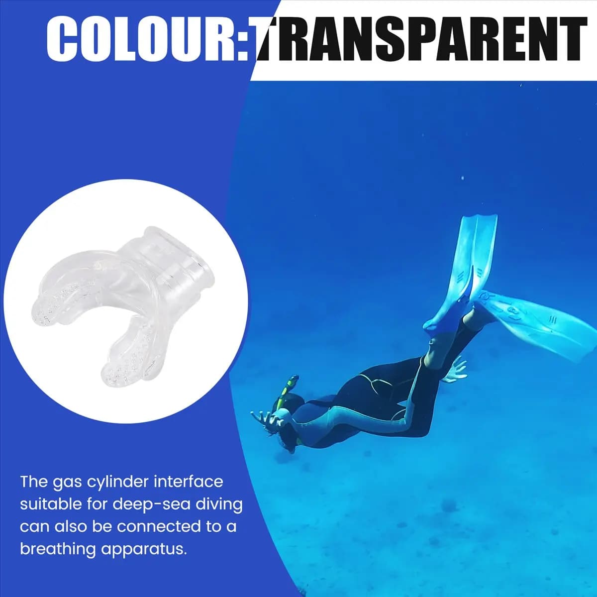 [AD12] 1 Pezzo Boccaglio in Silicone per Regolatore Subacqueo, Snorkel, Attrezzatura Subacquea, Non Tossico, Anti-Allergia, Silicone di Sicurezza