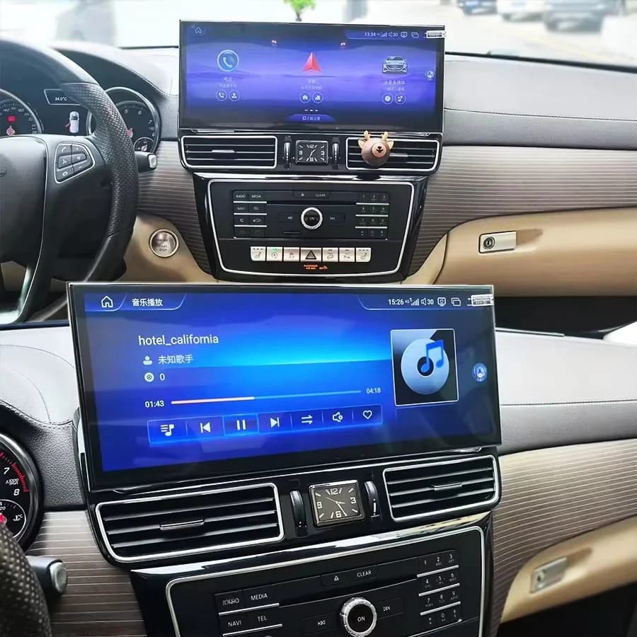 15.8inch Touch Screen For Benz ML W166 GL X166 GLE GLS 2013-2015 Multimedia Display Wireless Carplay Navigation Android Auto