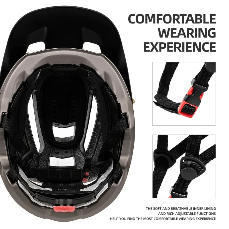 BATFOX Casco da ciclismo ultraleggero Berretto di sicurezza Casco da bicicletta da montagna per donna Uomo Attrezzature per bici da discesa Casco da bici per adulti MTB