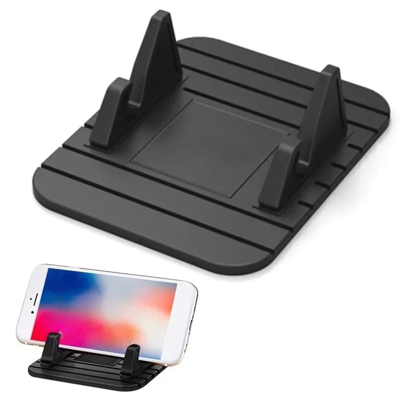 Supporto universale per telefono da auto, tappetino in silicone, supporto per cruscotto, supporto antiscivolo per telefono da auto e desktop, per iPhone e Samsung